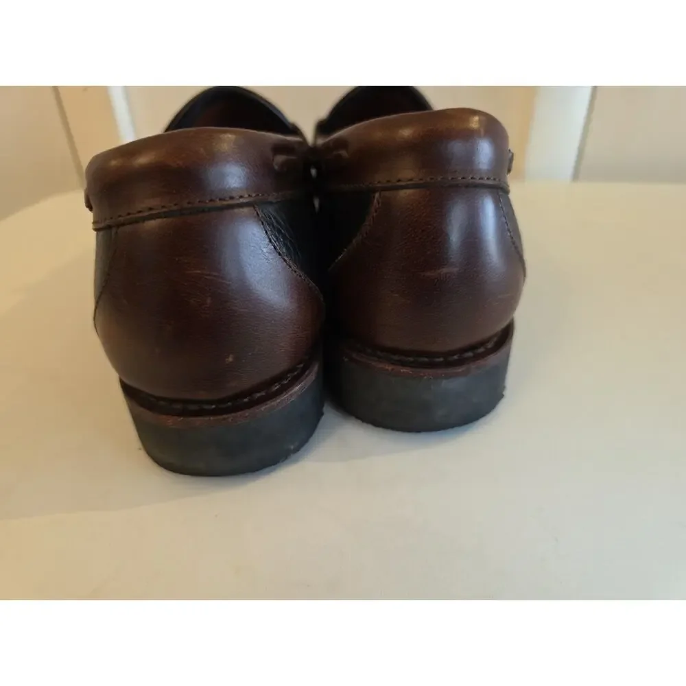 Allen Edmonds Nashua 42250 Men's Black Brown Leather Tassel Loafer Shoes Sz 10D